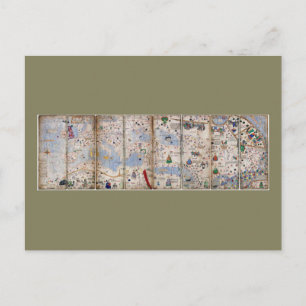 Catalaanse panellaatlas van Abraham Cresques (1375 Briefkaart