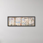 Catalaanse panellaatlas van Abraham Cresques (1375 Canvas Afdruk (Voorkant)