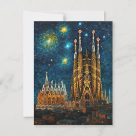 Catalaanse Sterrennacht | Gaudí ontmoet Van Gogh Briefkaart