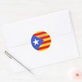 Catalaanse vlag bedankt ronde sticker (Envelop)