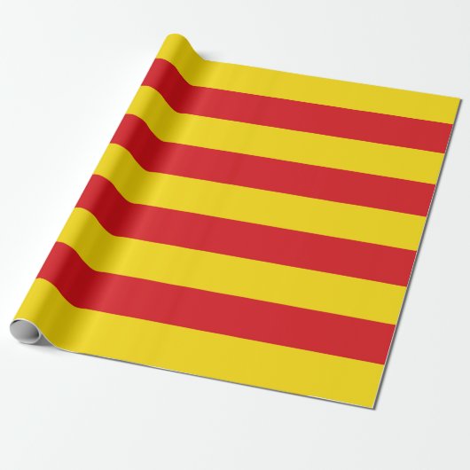 Catalaanse vlag cadeaupapier (Uitgerold)