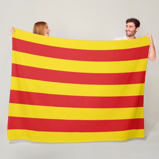 Catalaanse vlag (Catalonië) Fleece Deken (In situ)