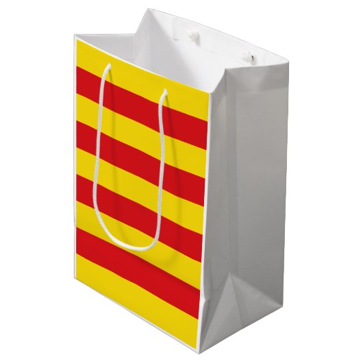 Catalaanse vlag (Catalonië) Medium Cadeauzakje (Voorkant Gekanteld)