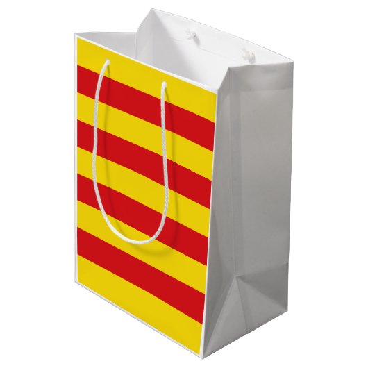 Catalaanse vlag (Catalonië) Medium Cadeauzakje (Achterkant Gekanteld)
