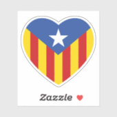 Catalaanse vlag Heart Sticker (Vel)