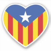 Catalaanse vlag Heart Sticker (Voorkant)