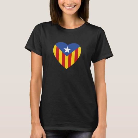 Catalaanse vlag Heart T-shirt (Voorkant)