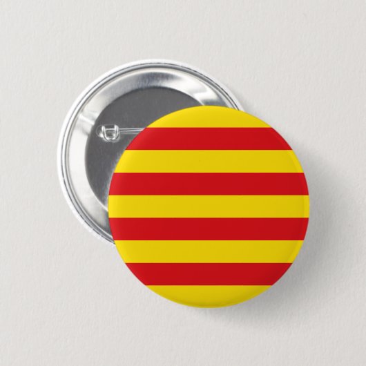 Catalaanse vlag ronde button 5,7 cm (Voorkant /achterkant)