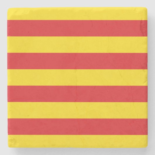 Catalaanse vlag stenen onderzetter (Voorkant)