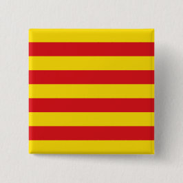 Catalaanse vlag vierkante button 5,1 cm