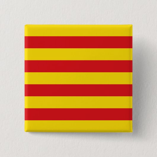 Catalaanse vlag vierkante button 5,1 cm (Voorkant)