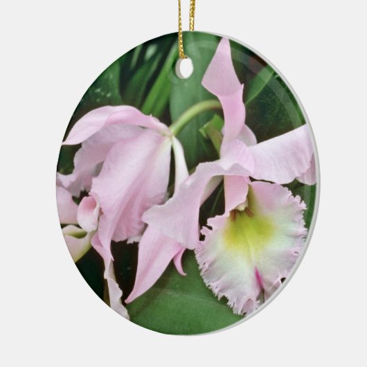Catalaya orchidebloemen keramisch ornament (Links)