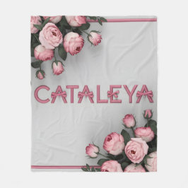 CATALEYA Geborduurd Roos Sierkussen & Deken