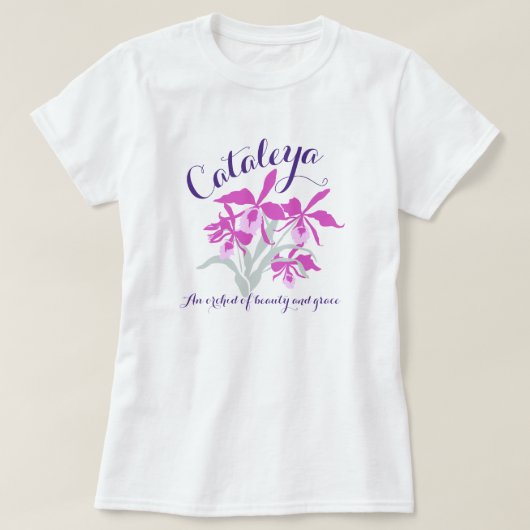 Cataleya meisjes C-naam betekent orchidee shirt (Design voorkant)