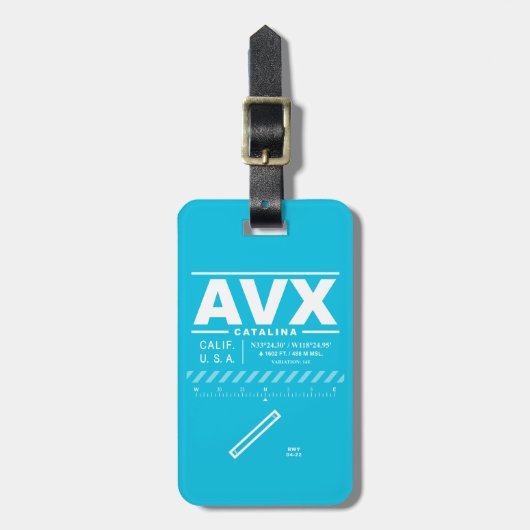 Catalina Airport AVX Bagage Label (Voorkant verticaal)