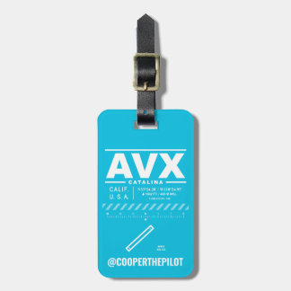 Catalina Airport AVX Bagage Label