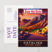 Catalina, Arizona, Reizen Briefkaart, Save The Date (Voorkant / Achterkant)