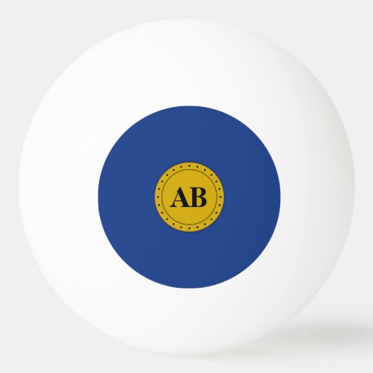 Catalina blauwe effen kleur pingpongbal (Voorkant)
