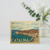 Catalina Briefkaart California Vintage Travel (Staand voorkant)