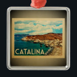 Catalina California Ornament Vintage Travel<br><div class="desc">Een cool  Catalaans ornament met een geweldig eilandje uitzicht aan de kust van de Stille Oceaan.</div>