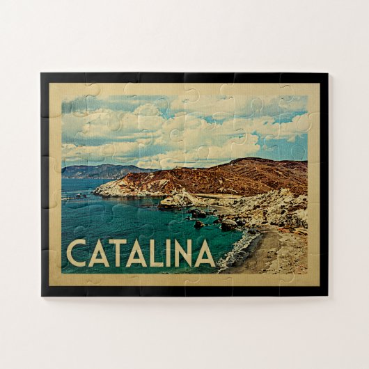Catalina California Vintage Travel Legpuzzel (Horizontaal)