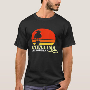Catalina Californië Zeemeeuw Zonsondergang Premium T-shirt