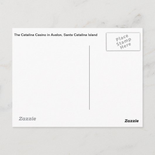 Catalina Casino Briefkaart (Achterkant)