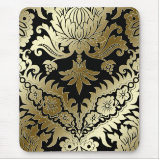 CATALINA DAMASK IN GOLD OP BLACK MUISMAT