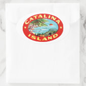  Catalina-eiland Californië Ovale Sticker (Tas)