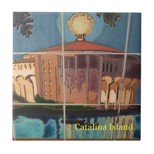 CATALINA EILAND KERAMISCHE TEGEL CASINO AVONDEN TEGELTJE (Voorkant)