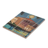 CATALINA EILAND KERAMISCHE TEGEL CASINO AVONDEN TEGELTJE (Zijkant)
