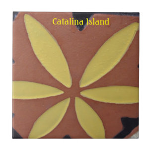 CATALINA EILAND KERAMISCHE TEGEL CATALINA BLOEM TEGELTJE