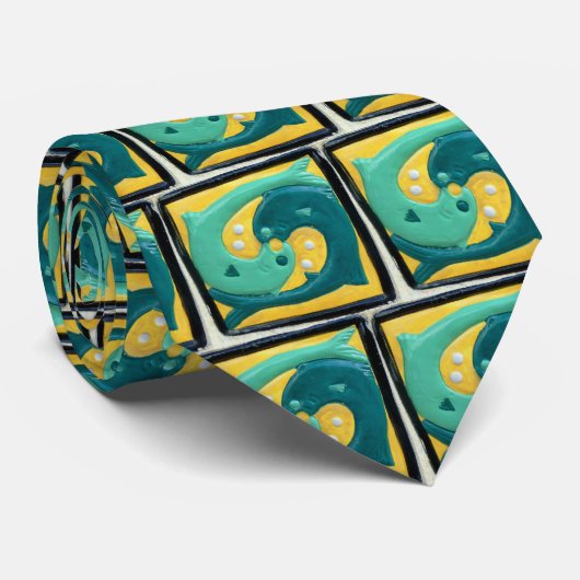 Catalina Fish Tile Stropdas (Opgerold)