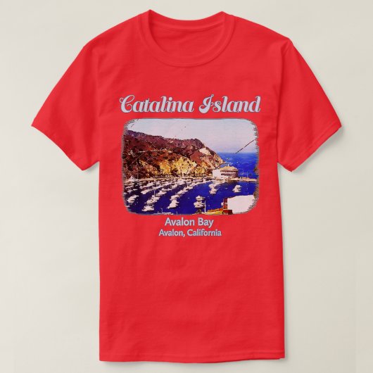 Catalina Island Avalon Bay California strand T-shirt (Design voorkant)