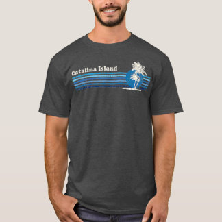 Catalina Island CA jaren 80 Palmbomen T-shirt