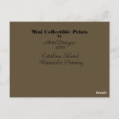 Catalina Island, CA - Mini Collectible Prints Briefkaart (Achterkant)