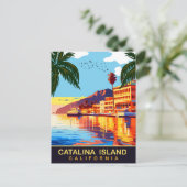 Catalina Island, CA, Waterreflecties, Reizen Briefkaart (Staand voorkant)