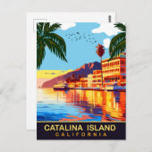 Catalina Island, CA, Waterreflecties, Reizen Briefkaart (Voorkant / Achterkant)