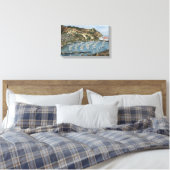 Catalina Island, CA Waterverf Painting op Canvas (Insitu (Slaapkamer))