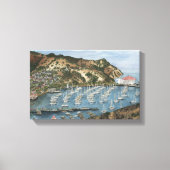 Catalina Island, CA Waterverf Painting op Canvas (Voorkant)