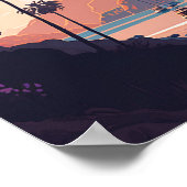 Catalina Island California Boats Sunset Retro Poster (Hoek)