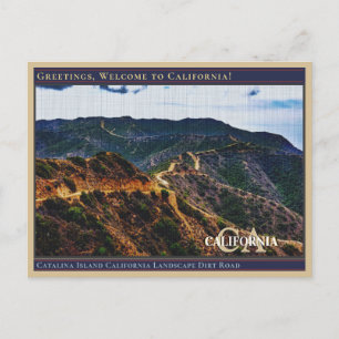 Catalina Island California Landscape Dirt Road Briefkaart