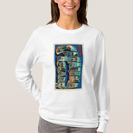 Catalina Island, California - Large Letter T-shirt (Voorkant)