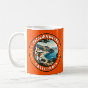 Catalina Island California Travel Art Badge Koffiemok
