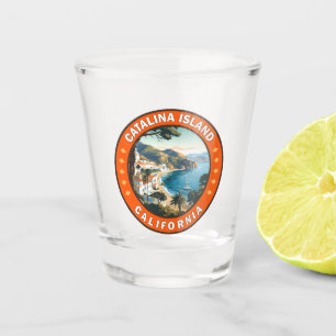 Catalina Island California Travel Art Badge Shot Glas