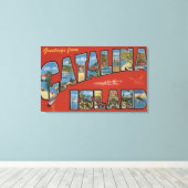 Catalina Island, Californië - Large Letter Scene Canvas Afdruk (Insitu (Houten vloer))