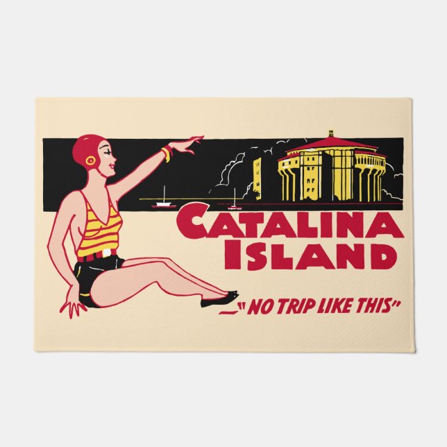 Catalina Island  Casino Travel Poster Deurmat (Voorkant)
