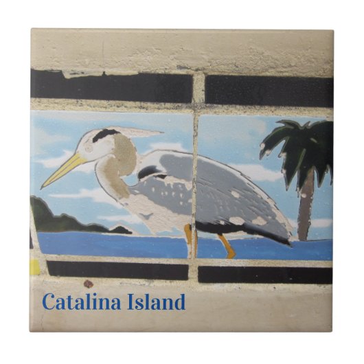 CATALINA ISLAND CERAMIC TILE BIRD OF CATALINA TEGELTJE (Voorkant)