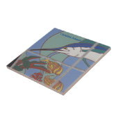 CATALINA ISLAND CERAMIC TILE CATALINA MARLIN TEGELTJE (Zijkant)