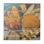 CATALINA ISLAND CERAMIC TILE FACES of CATALINA Tegeltje (Voorkant)
